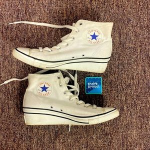 Converse All Star Hi-Ness Wedge High- Top Sneakers White - Size 8.5